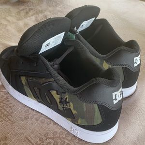 DC skate shoes- black and camouflage- new! Size 12US